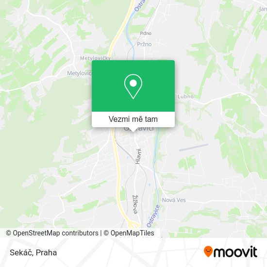 Sekáč mapa