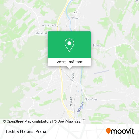 Textil & Halens mapa