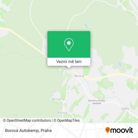 Borová Autokemp mapa