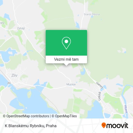 K Blanskému Rybníku mapa