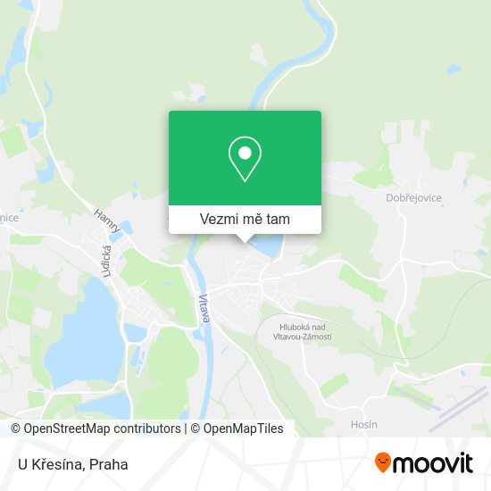 U Křesína mapa