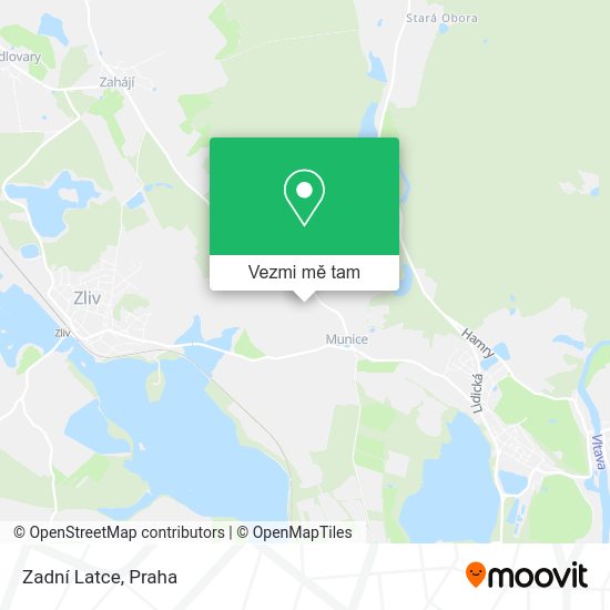 Zadní Latce mapa
