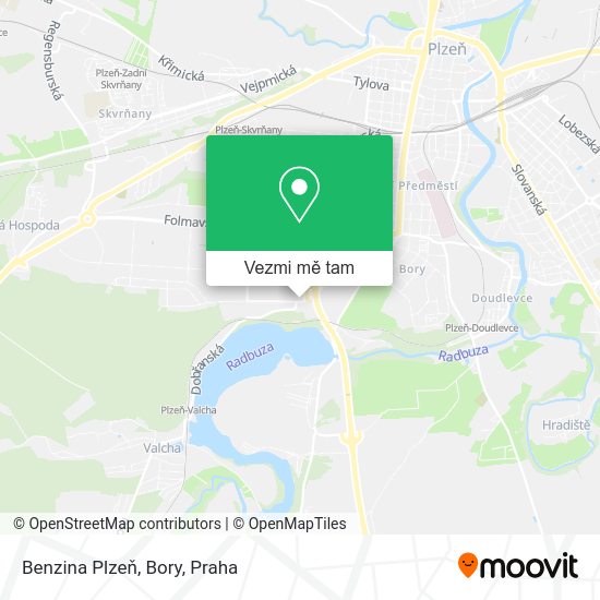 Benzina Plzeň, Bory mapa