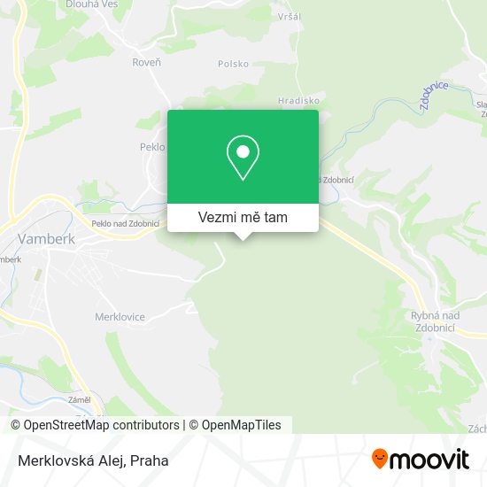 Merklovská Alej mapa