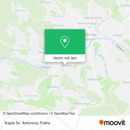 Kaple Sv. Antonína mapa