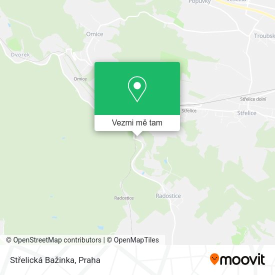 Střelická Bažinka mapa