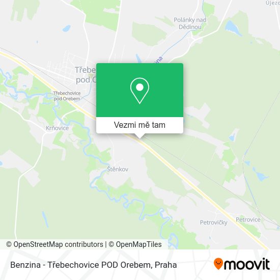 Benzina - Třebechovice POD Orebem mapa