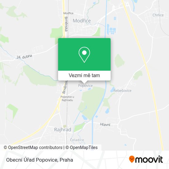 Obecní Úřad Popovice mapa