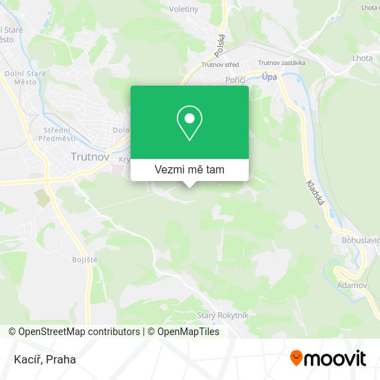 Kacíř mapa