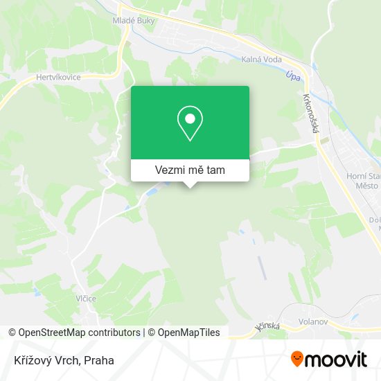 Křížový Vrch mapa