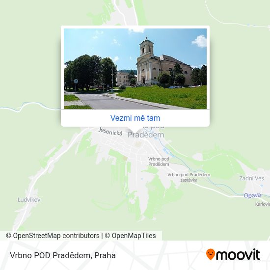 Vrbno POD Pradědem mapa