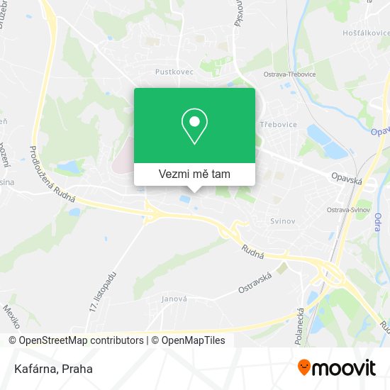 Kafárna mapa