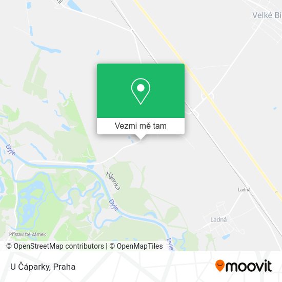 U Čáparky mapa