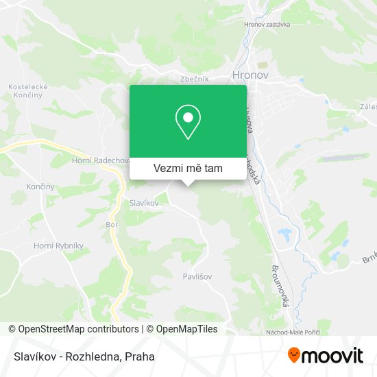 Slavíkov - Rozhledna mapa