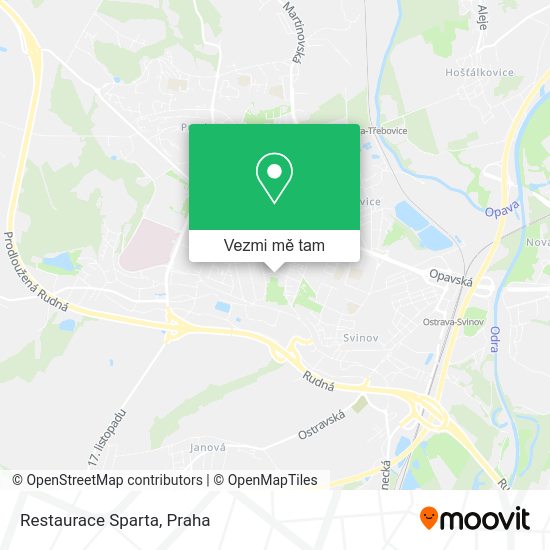 Restaurace Sparta mapa