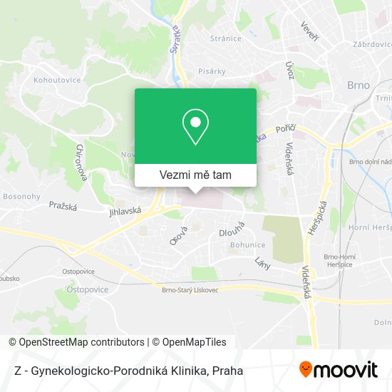 Z - Gynekologicko-Porodniká Klinika mapa
