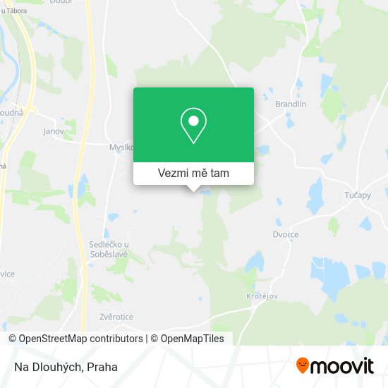 Na Dlouhých mapa
