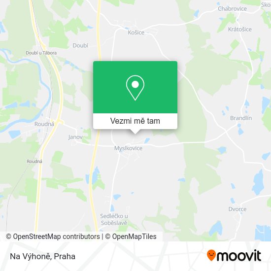 Na Výhoně mapa