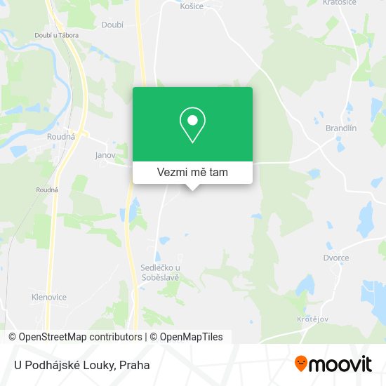 U Podhájské Louky mapa