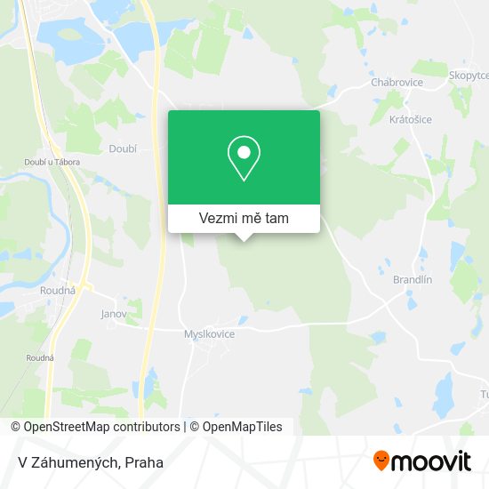V Záhumených mapa