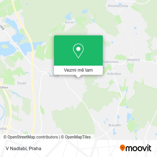 V Nadlabí mapa