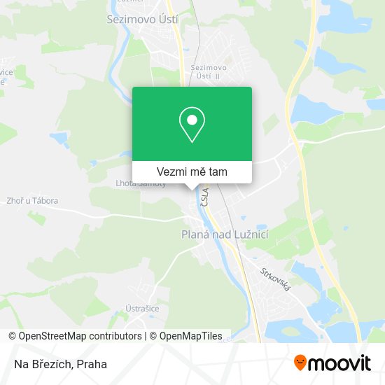 Na Březích mapa