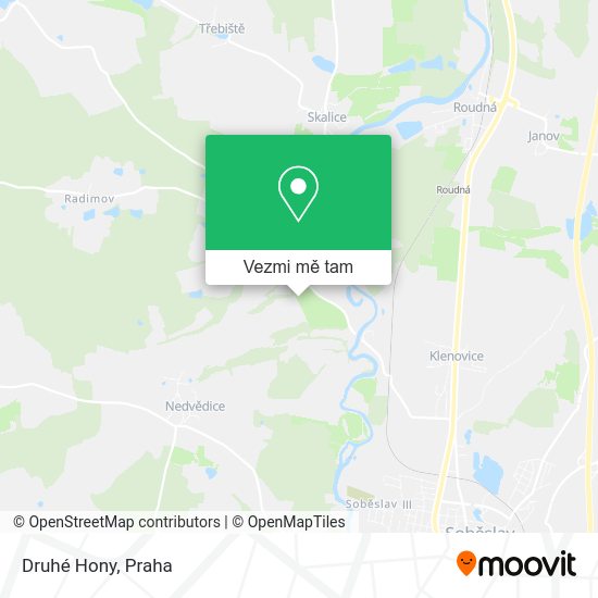 Druhé Hony mapa