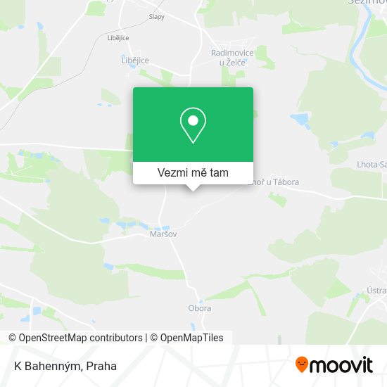 K Bahenným mapa