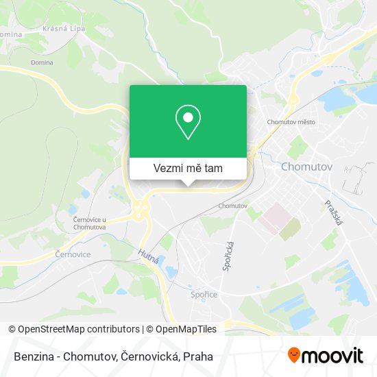 Benzina - Chomutov, Černovická mapa