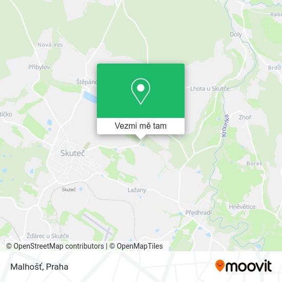 Malhošť mapa