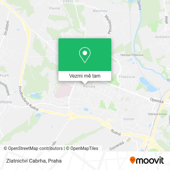 Zlatnictví Cabrha mapa