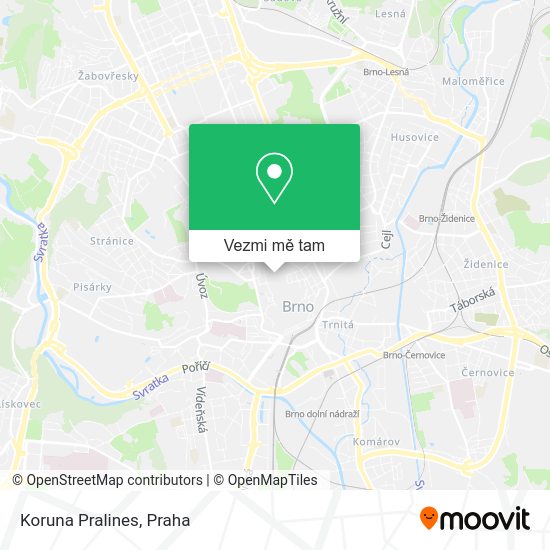 Koruna Pralines mapa