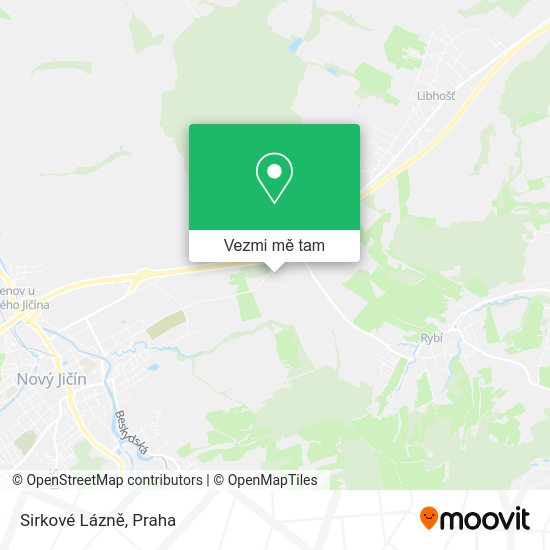 Sirkové Lázně mapa
