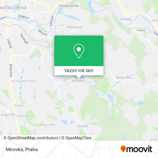 Mírovka mapa