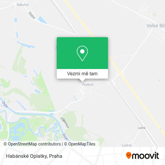 Habánské Oplatky mapa
