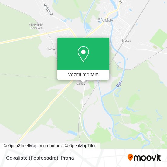 Odkaliště (Fosfosádra) mapa