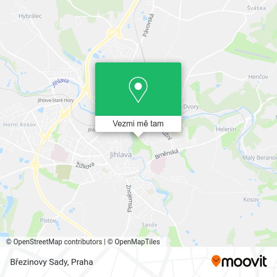Březinovy Sady mapa