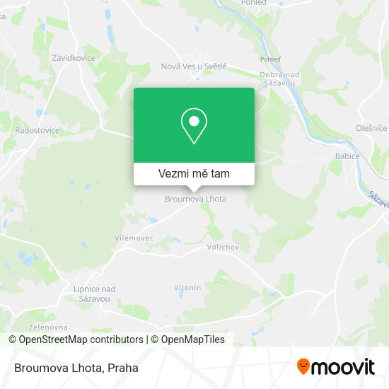 Broumova Lhota mapa