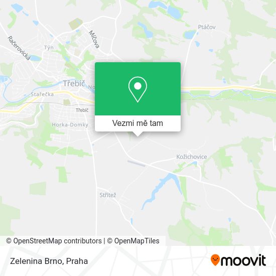 Zelenina Brno mapa