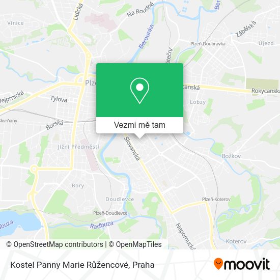 Kostel Panny Marie Růžencové mapa