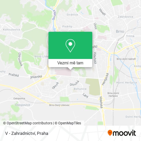 V - Zahradnictví mapa