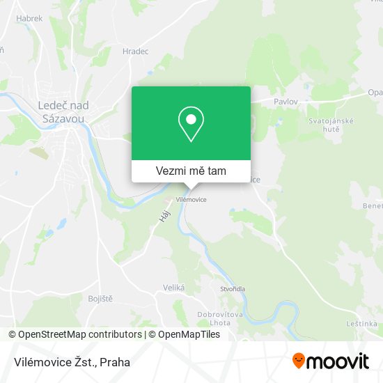 Vilémovice Žst. mapa