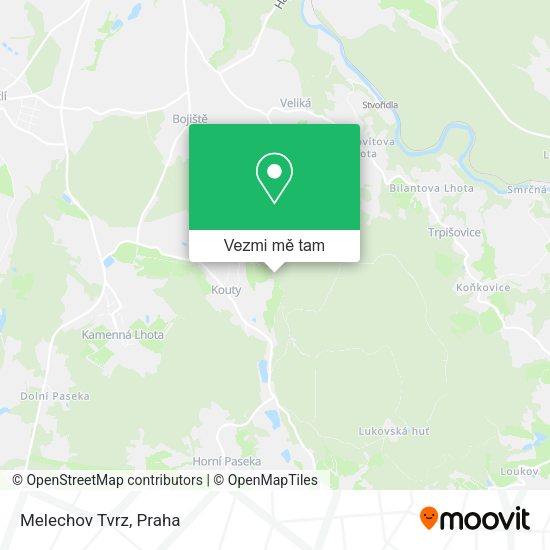 Melechov Tvrz mapa