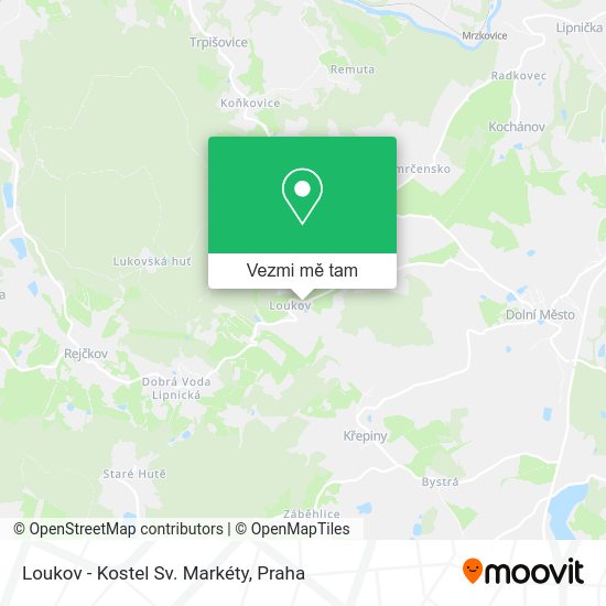 Loukov - Kostel Sv. Markéty mapa
