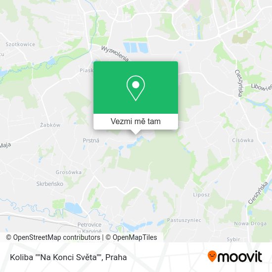 Koliba ""Na Konci Světa"" mapa