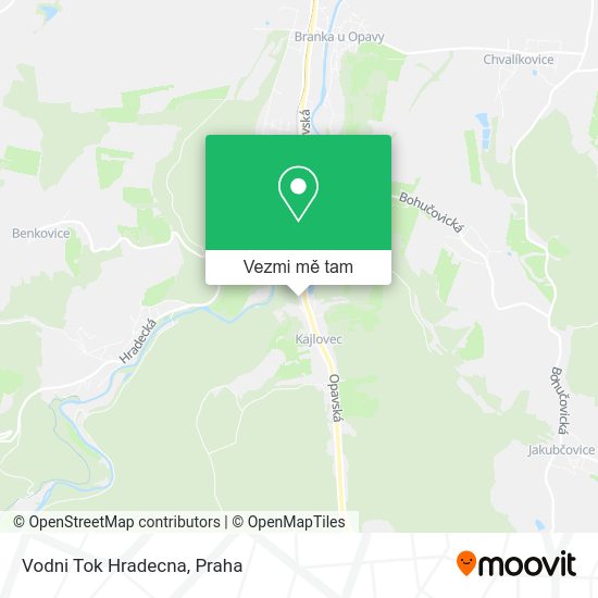 Vodni Tok Hradecna mapa