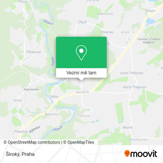 Široký mapa