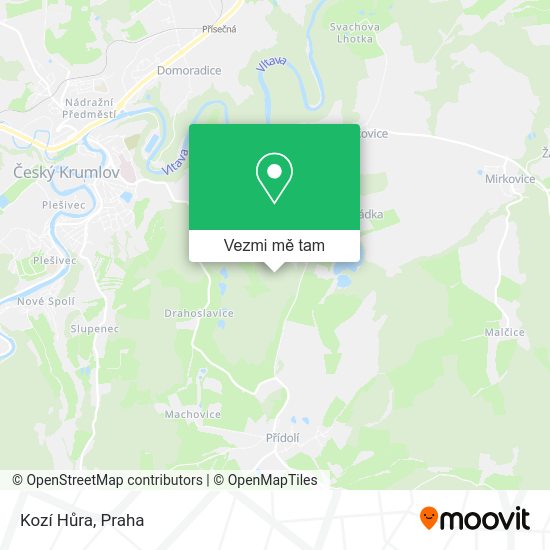 Kozí Hůra mapa