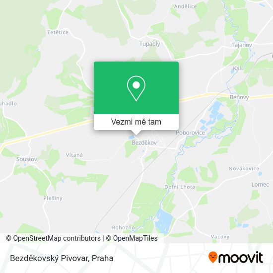 Bezděkovský Pivovar mapa
