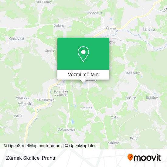 Zámek Skalice mapa